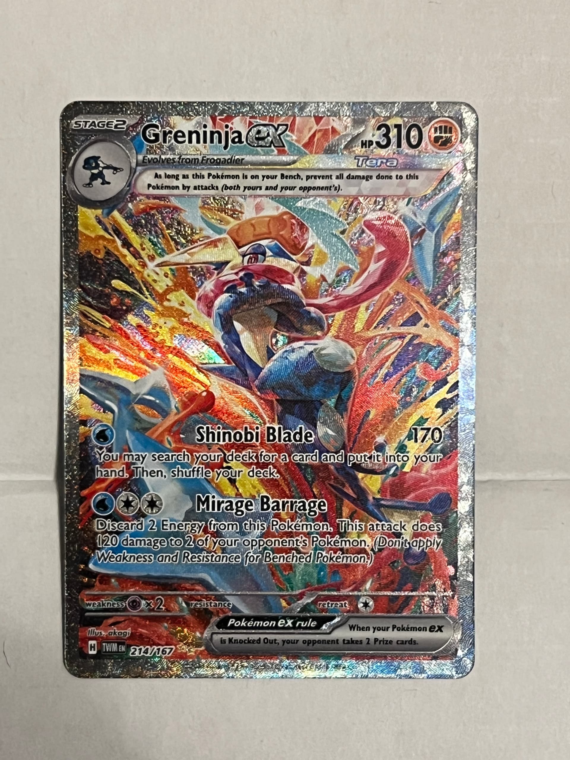Greninja EX Special Illustration Rare (214) 2024 Pokemon Twm EN Greninja EX Special Illustration Rare (214) 2024 Pokemon Twm EN
